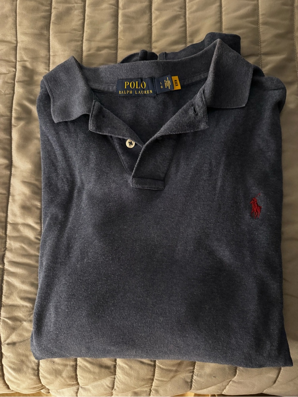Ralph Lauren Men’s Navy Polo Shirt- Size L